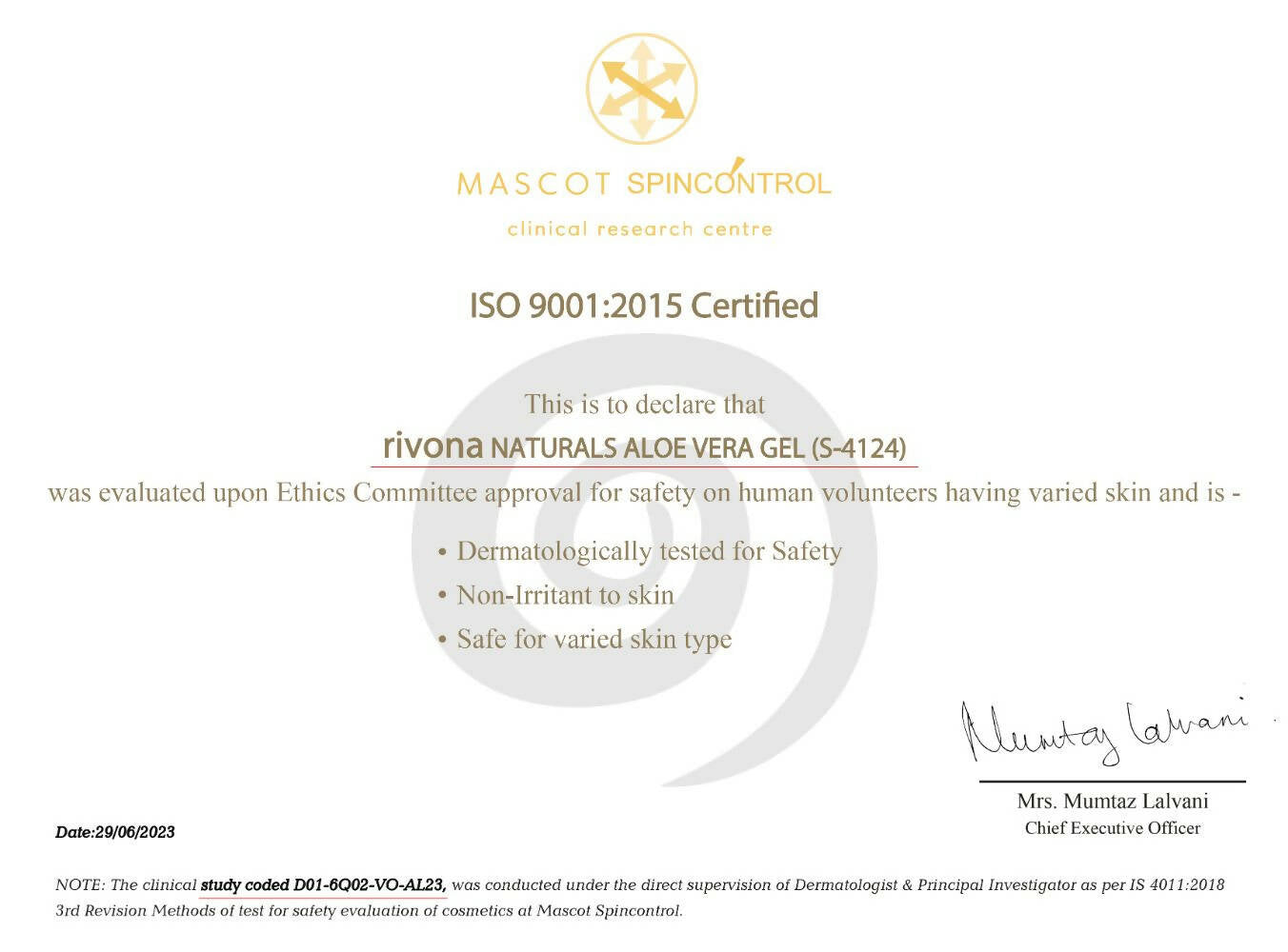 Rivona Naturals Aloe Vera Gel - Swadesiicart