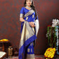Lorenvalley Fashion Blue Soft Silk Woven Design Gold Zari Weaving Saree - Swadesiicart