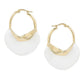 White Mother of Pearls Stone Earrings- Ruby Raang | Swadesiicart