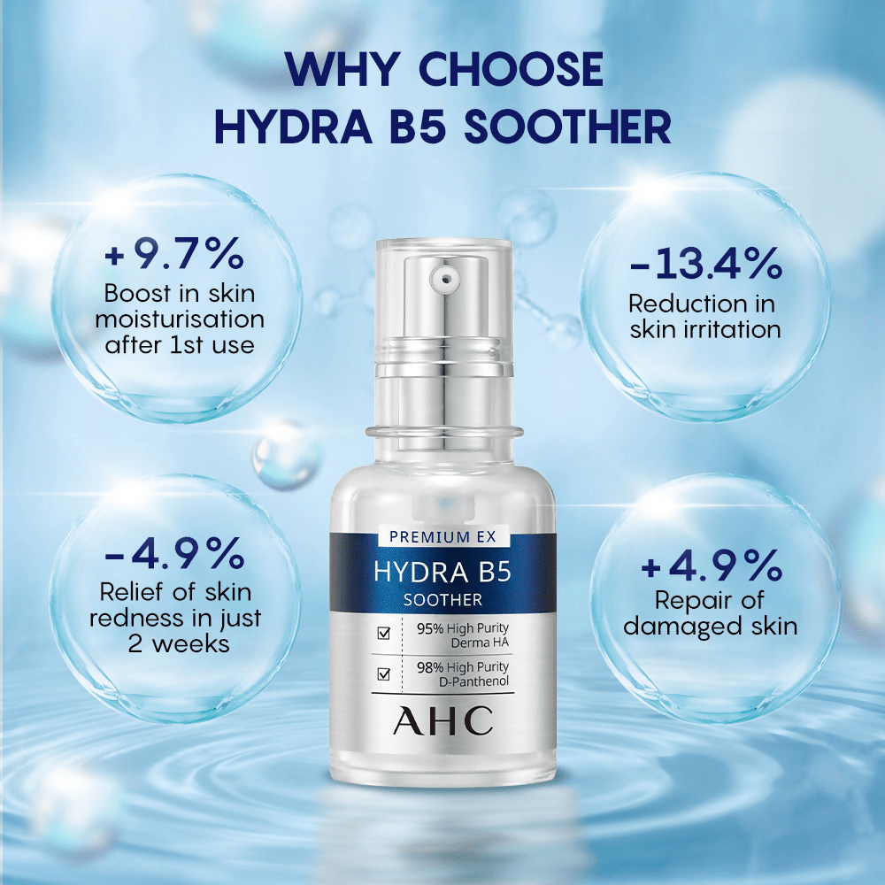 AHC Premium EX Hydra B5 Soother Hydrating Serum - Korean skincare | Swadesiicart