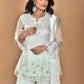 Morchari Women And Hand Embroidery Palazzo Set-Green - Swadesiicart