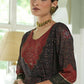 Juniper Black Georgette Festive Printed Anarkali Flared Anarkali Kurta For Women | Swadesiicart