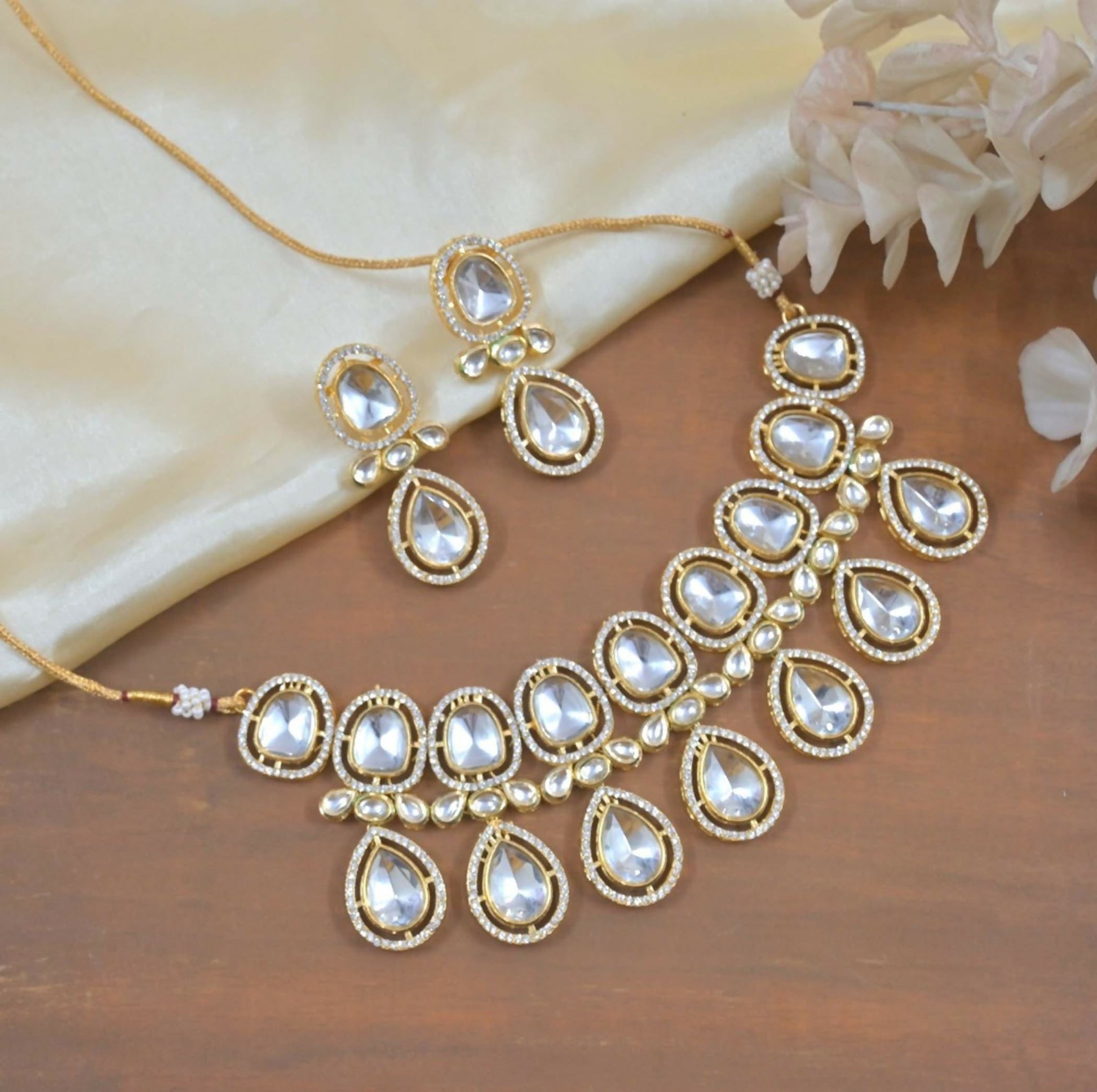 Joban Fashion Polki Kundan Versatile Jewellery Set | Swadesiicart
