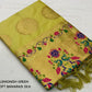 Lemon Green Pure Silk Woven Design Saree with Unstitched Blouse - Hiral Fashion | Swadesiicart