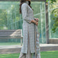 BulBul Fashionista Cotton Grey Kurta Set with Dupatta - Swadesiicart