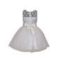 Asmaani Baby Girl Half White Color Satin Knee Length Frock (AS-DRESS-22026)