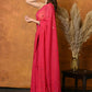 Very Much Indian Pure Mul Cotton Handloom Saree - Red | Swadesiicart