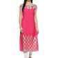 Ahalyaa Women's Pink Chanderi Printed Kurta | Swadesiicart