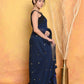 Very Much Indian Pure Mul Cotton Handloom Saree - Dark Blue | Swadesiicart