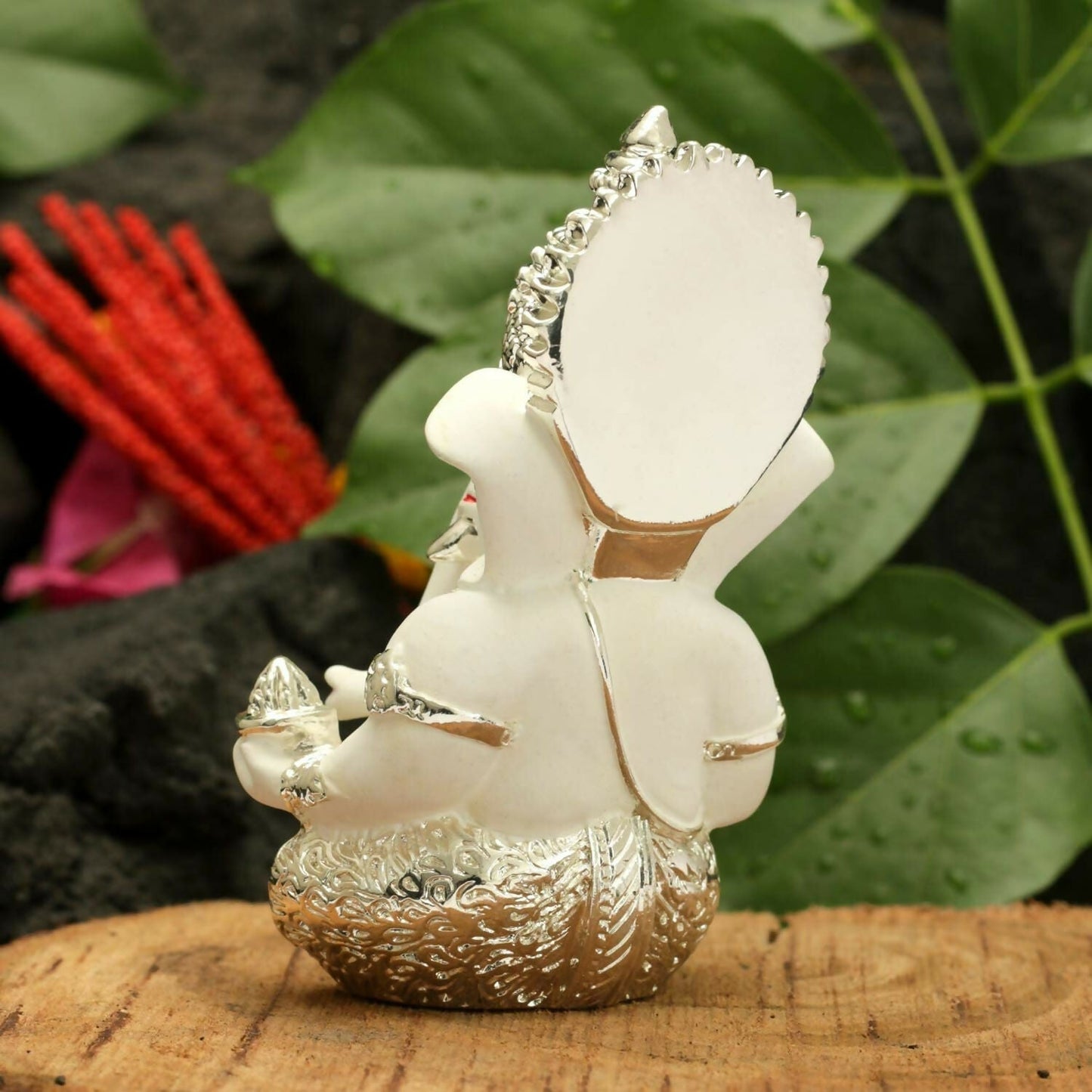 Collectible India Ganesha Idol Silver Plated - Swadesiicart