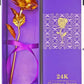 Tied Ribbons Gold-Polished Artificial Rose Flower With Box - Valentine's Day Gifts | Swadesiicart