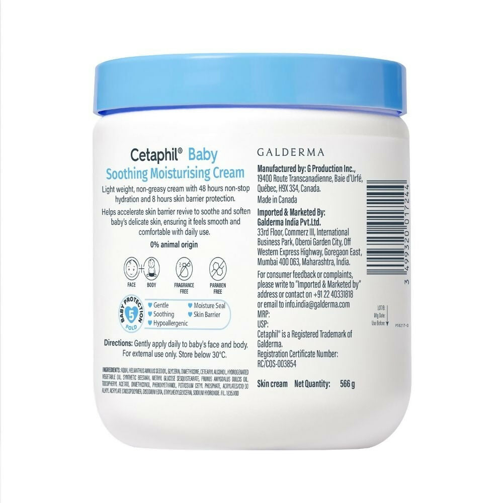 Cetaphil Baby Soothing Moisturising Cream - Swadesiicart