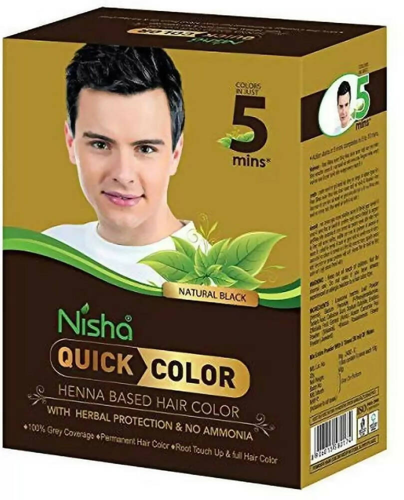 Nisha Henna Based Quick Hair Color Black - Swadesiicart
