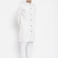 Even Apparels White Rayon Men's Sherwani Kurta With Open Front | Swadesiicart