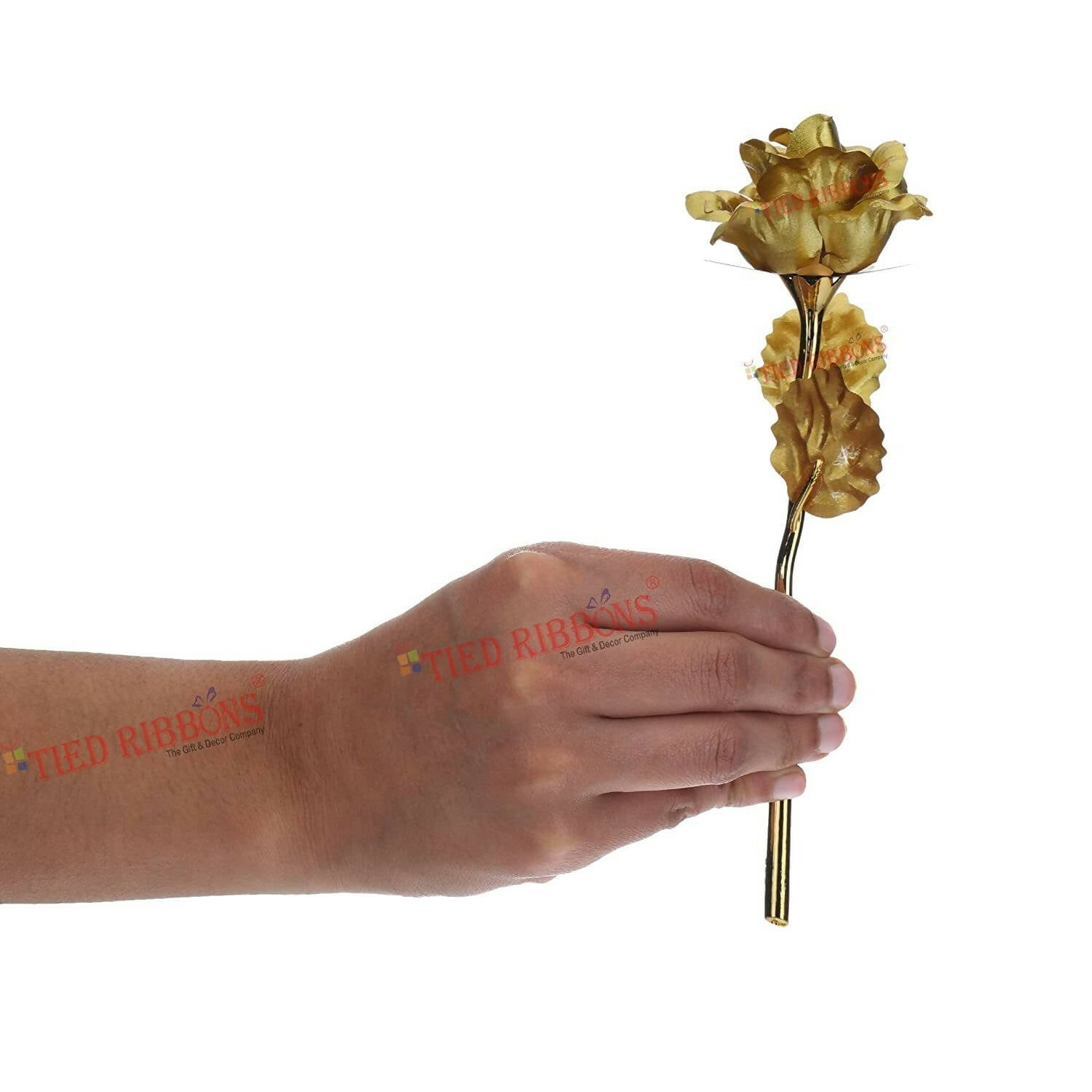 Tied Ribbons Rose Flower Artificial With Teddy - Valentines Day Gift Box | Swadesiicart