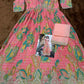 Anaita Pink Chinon Silk Readymade Anarkali Suit with Embroidery Work