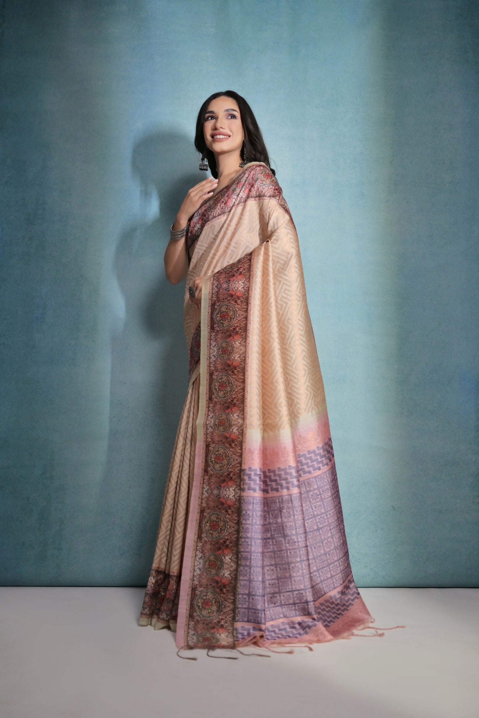 Vishnu Weaves Women's Yellow Cotton Silk Zari Woven Saree with Blouse - Swadesiicart