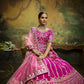 House of Panchhi Pink Pure Silk Moti & Zarkan heavy embroidery Lehenga choli & Dupatta | Swadesiicart