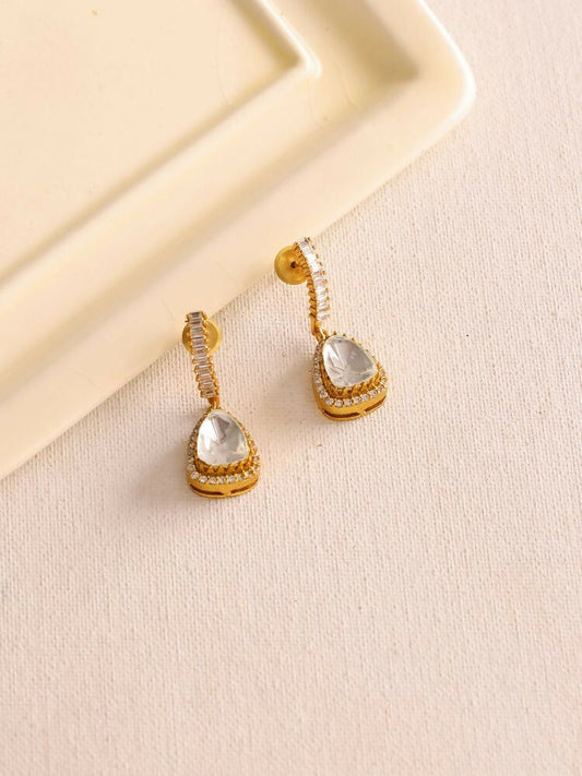 Women's Moissanite Diamond Earrings - Ruby Raang | Swadesiicart