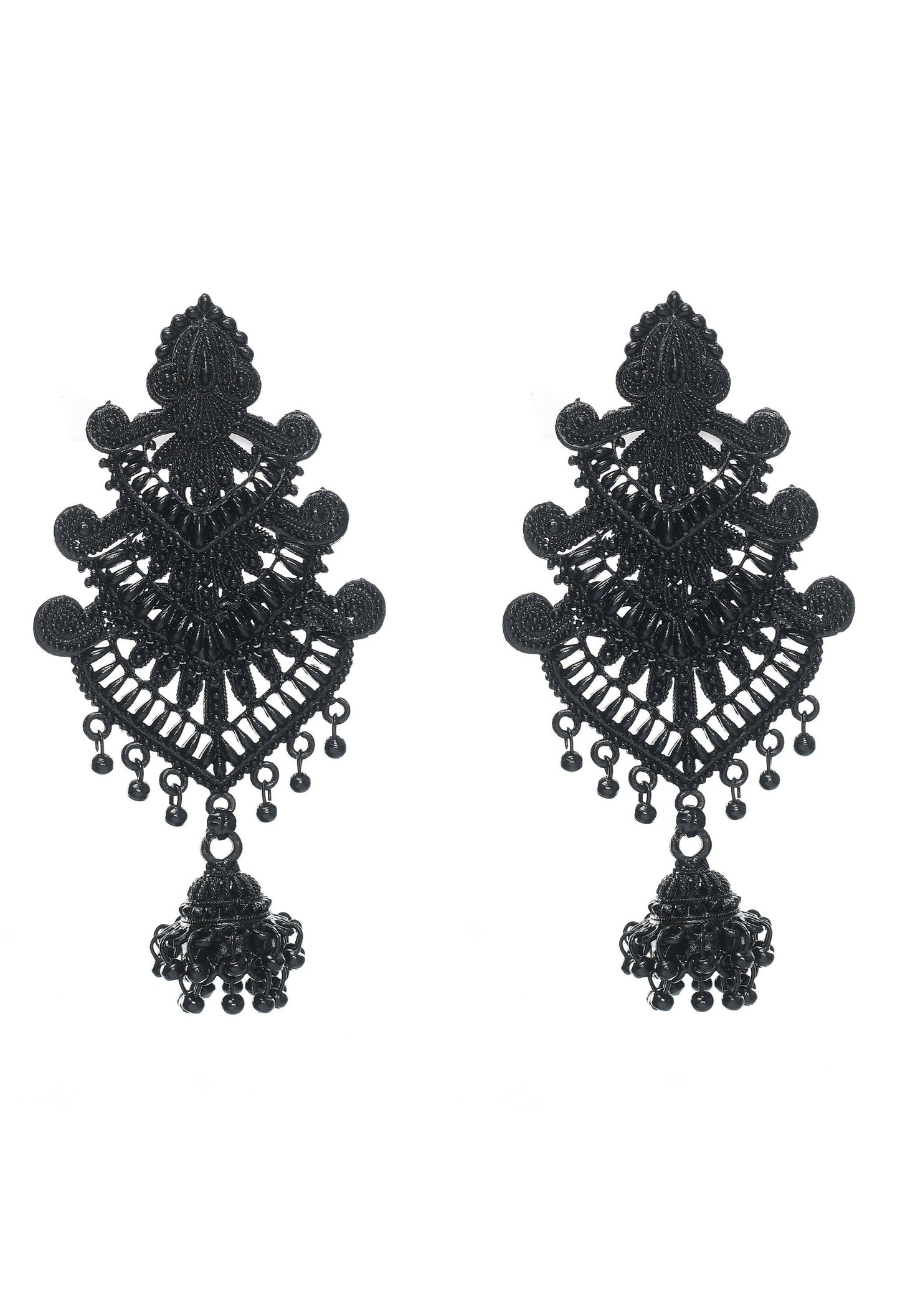 Mominos Fashion Johar Kamal Latest Design Black Color Earrings - Mominos Fashion