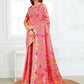 Shree Shyam Fashion Linen Cotton Pink Saree