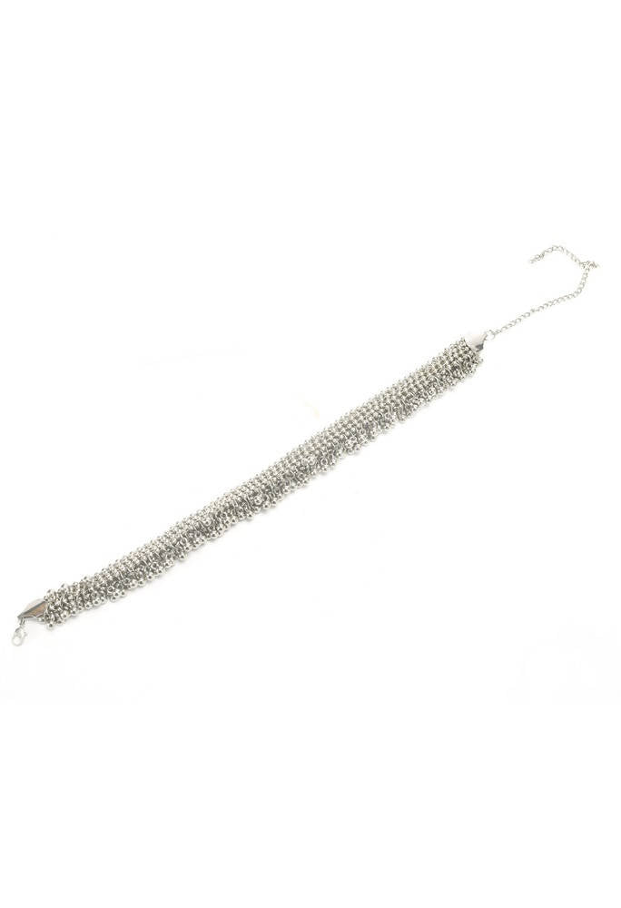 Mominos Fashion Kamal Johar Oxidised Heavy Silver Anklets | Swadesiicart