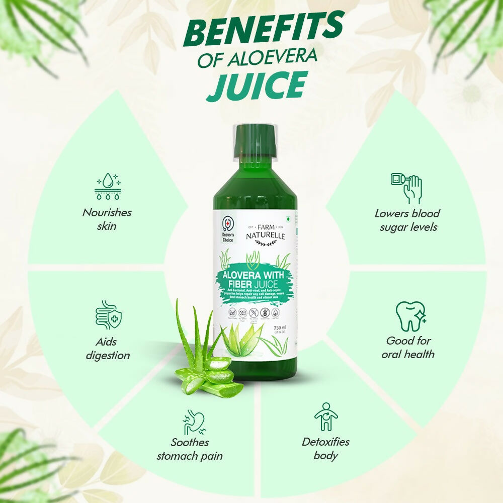 Farm Naturelle Aloe Vera Juice - Revitalize Hair, Skin, and Digestive Health | Swadesiicart