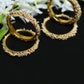 Mominos Fashion Kamal Johar Pearls Golden Off White Beads Bangles Set