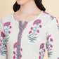Designer Stylish white Cotton Stitched Suit With Dupatta - Tanisha | Swadesiicart