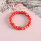 NVR Men & Women Red Marbel Crystal Elasticated Bracelet - Swadesiicart