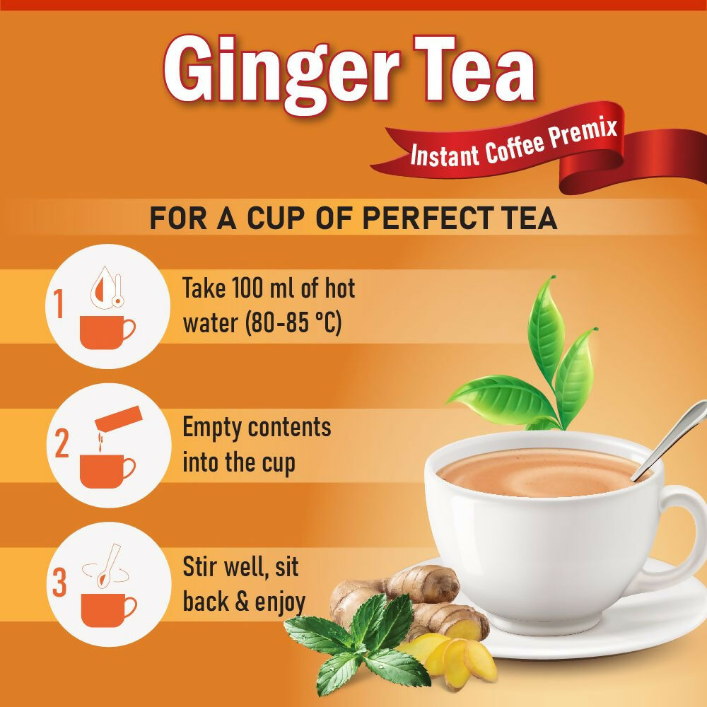 Naivedyam Ginger Instant Tea Premix Powder Sachets | Swadesiicart