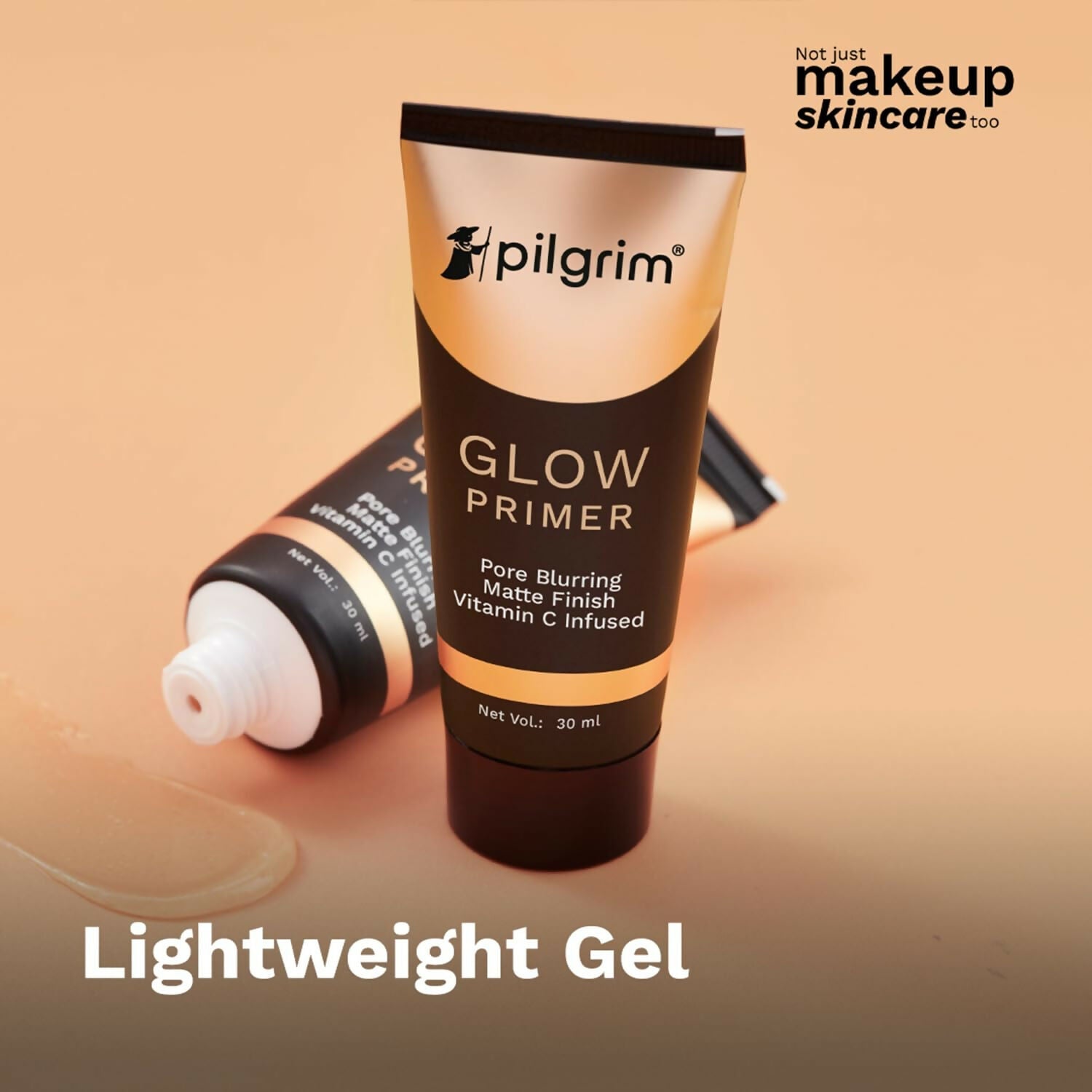 Pilgrim Glow Primer Pore Blurring Matte Finish Vitamin C Infused - Swadesiicart
