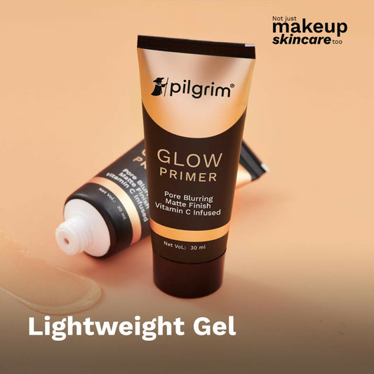 Pilgrim Glow Primer Pore Blurring Matte Finish Vitamin C Infused - Swadesiicart