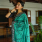 Arfa Fashion House Rama Pure Chanderi Cotton Batik Printed Saree