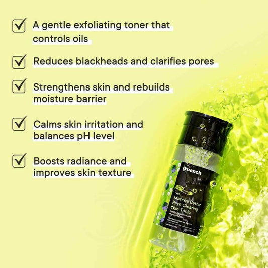Quench Botanics Matcha Better Pore Clearing Skin Tonic - Korean Skincare | Swadesiicart