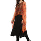 Ahalyaa Black Crepe Printed Kurta With Attached Dupatta For Women