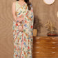 Women's Partywear Designer Off white Georgette Fancy Saree - Satrangi | Swadesiicart