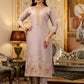 The52 Lavender Women's Beautiful Viscose Shimmer Fabric Embroidered Work Straight Kurta Pant and Dupatta Set - Swadesiicart