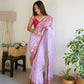 Vamsee Smiti Lavender Georgette Saree - Swadesiicart