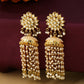 NVR Women Gold-Polished Contemporary Jhumkas Earrings | Swadesiicart