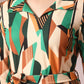 Myshka Women's Multi Printed Polo Collar Party Top With Trousers Co-ord set - Swadesiicart