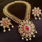 AD Ruby Bridal Traditional Necklace Set