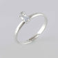 VOJ white CZ-detail Stainless Steel Cubic Zirconia Silver Plated adjustable finger Ring | Swadesiicart