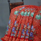 Shades Of Red Floral Design Semi Chanderi Saree By Gayathri Reddy Designer Studio | Swadesiicart