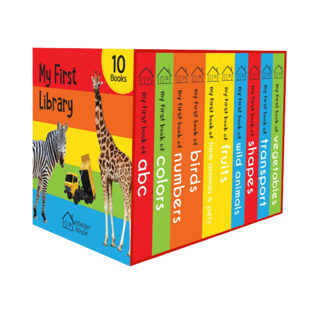 Wonder House Books My First Mini Library : Boxset of 10 Board Books - Swadesiicart