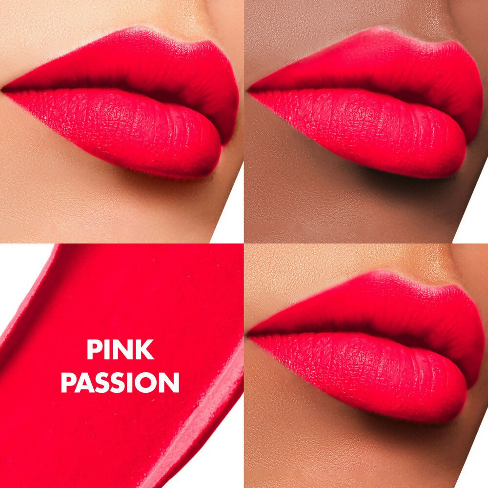 Lakme Cushion Matte Lipstick - Pink Passion - Swadesiicart