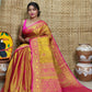 Exclusive Collection Pink Beautiful Tissue Benarasi Saree - Swadesiicart