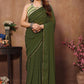 Partywear Designer Green Georgette Fancy Saree - Satrangi | Swadesiicart