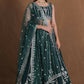 Bottlegreen Georgette Zari,Sequence Thread Embroidery Work Lehenga Choli - Jihu Culture