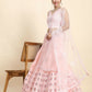 Jyoti Fashion Dreamy Baby Pink Silk Thread with Paper Mirror & Cut work Lehenga Choli with Dupatta | Swadesiicart